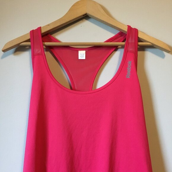 Hot Pink Play Dry Racerback Mesh Tank Top - Picture 6 of 16